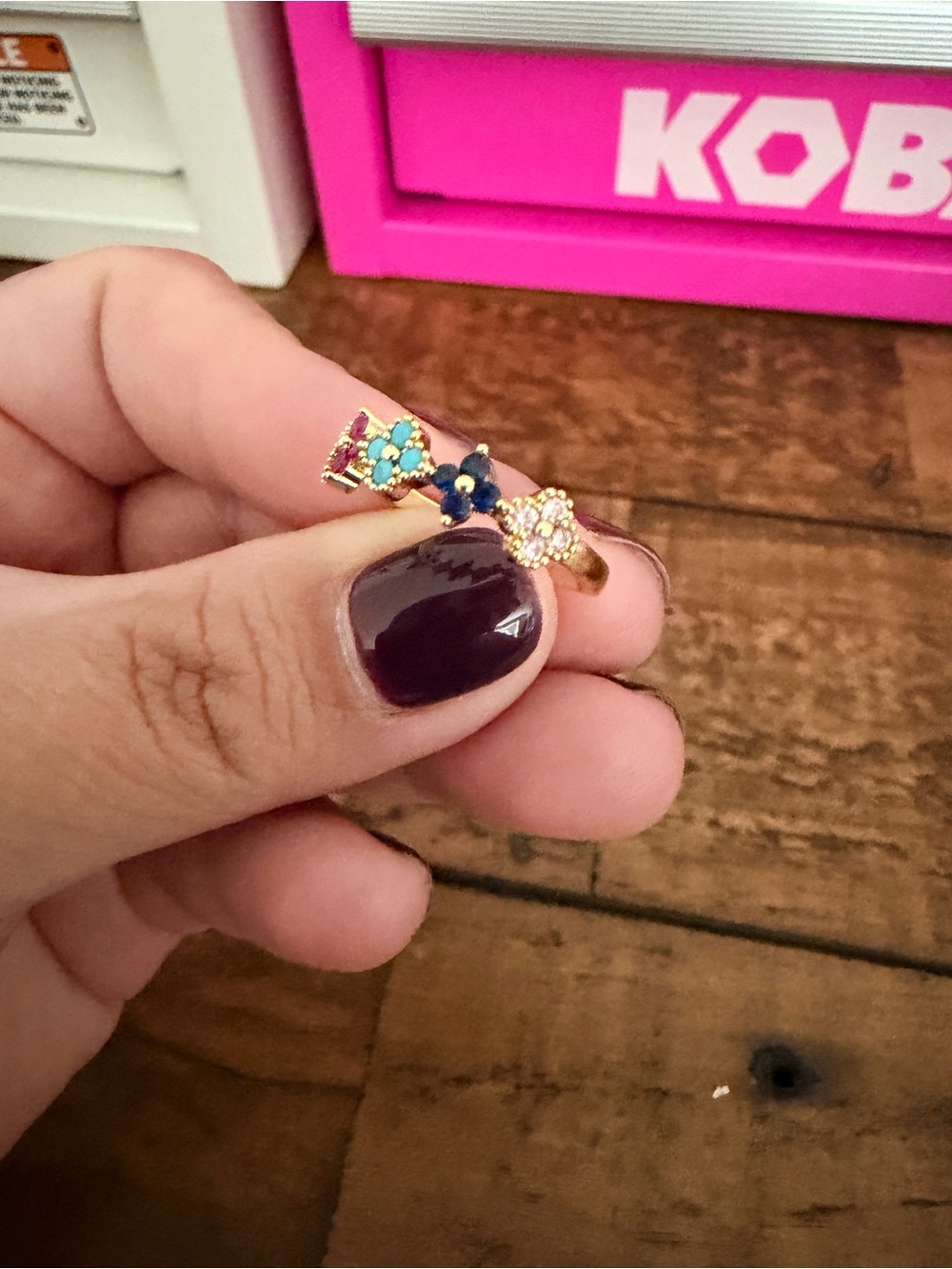 Adjustable Multi-Colored Ring - Picture 2 of 5